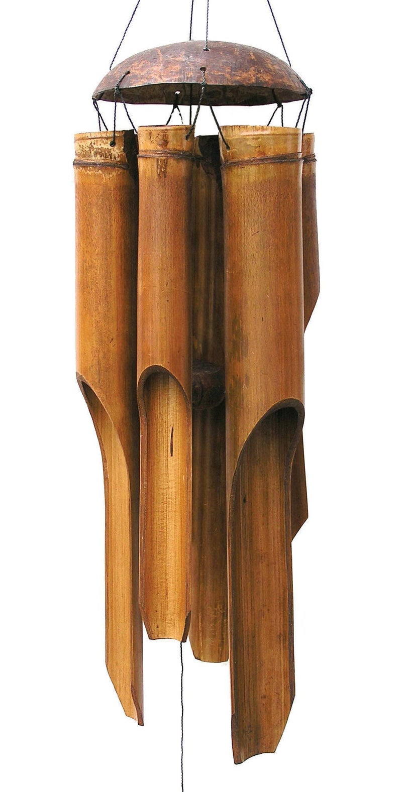 Cohasset Gifts Bamboo Wind Chime | #132 | Plain Antique Bamboo Wind Chime | Wood, Outdoor, Home Décor for Decks, Garden, Porch | Small | Natural Wood Finish | - Image 3