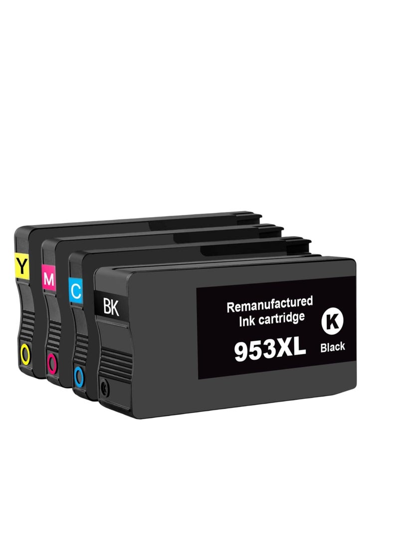 Terabyte Replacement High Yield Ink Cartridges Compatible for Hp 953 953XL Cartridge Compatibles for Hp OfficeJet Pro 7720 7730 7740 8210 8218 8710 8715 8718 8720 Printers Four Color Suit - Image 2