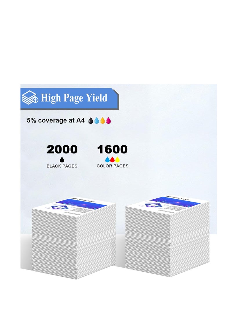 Terabyte Replacement High Yield Ink Cartridges Compatible for Hp 953 953XL Cartridge Compatibles for Hp OfficeJet Pro 7720 7730 7740 8210 8218 8710 8715 8718 8720 Printers Four Color Suit - Image 4