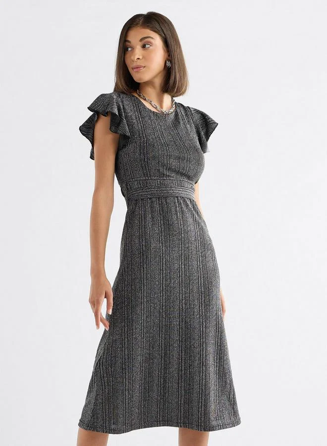 Splash FAV Ruffle Sleeve Midi Dress
