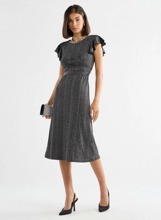 Splash FAV Ruffle Sleeve Midi Dress