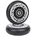 AOWISH 76mm 90a Ripsurf Wheels wBearings ABEC9 for RipStik DLX Caster Board Deluxe Junior Skateboard 2 Wheel Pivoting Skateboard Caster Board Skateboard Set of 2 BLACK - Image 3