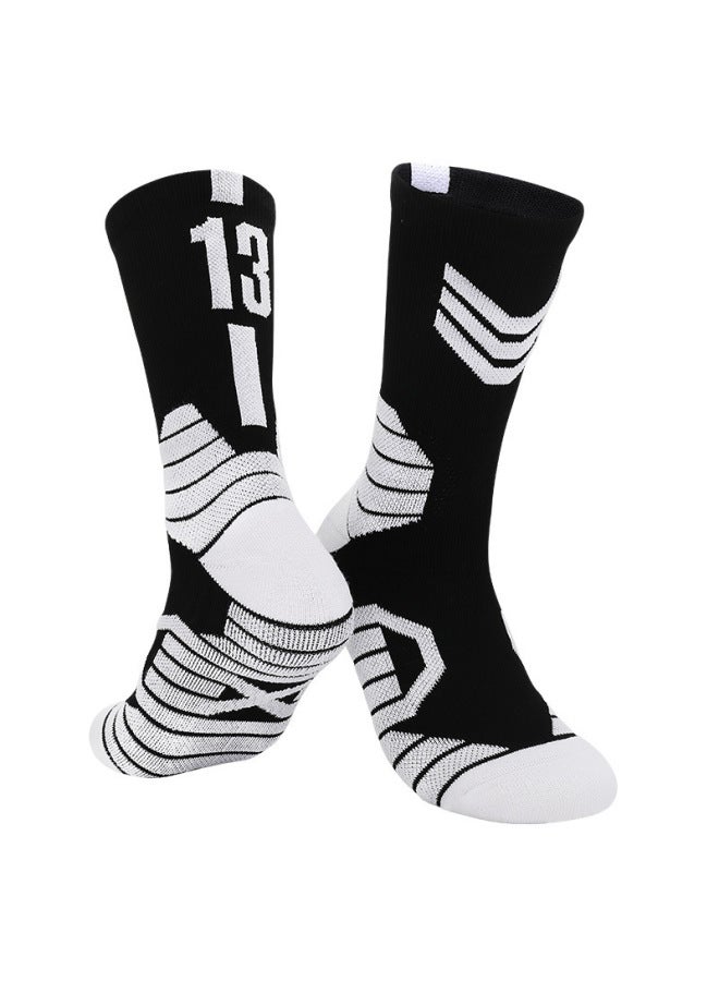 Custom Logo Basketball Socks Men's Mid-tube Thickened Towel Bottom Training Socks Children's High-top Non-slip Sports Socks Men
