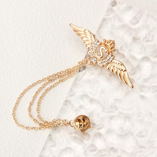 Wynameleri UJOY Chain Pins Brooch Rose Gold Fashion Wing Design - Image 3