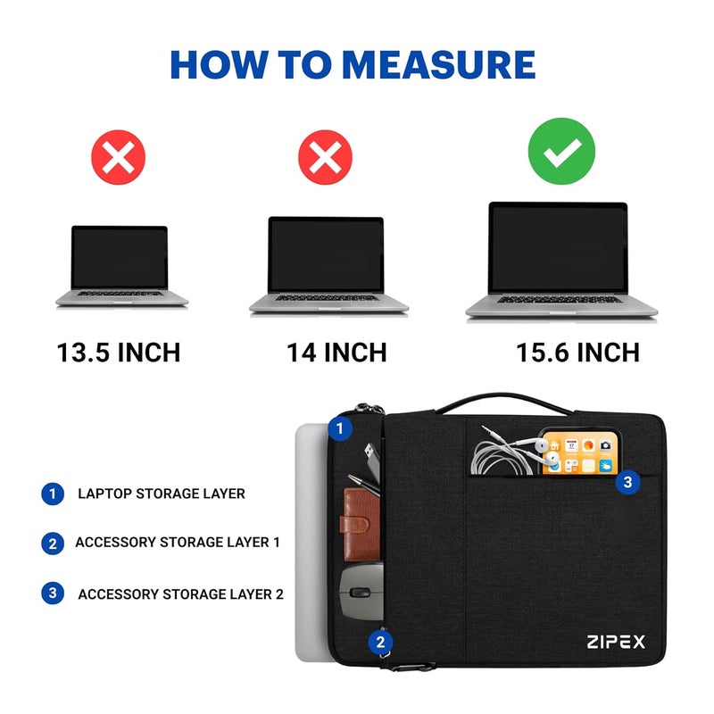 ZIPEX حقيبة لابتوب كابتن 16 بوصة مع مقبض - Image 2