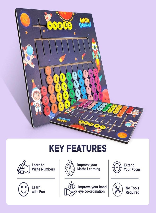 SPEEDFOX Math Genius Educational Math Board for Kids | Early Number Learning & Arithmetic Fun | Interactive Educational Toy for Age 3+, Blue - Image 5