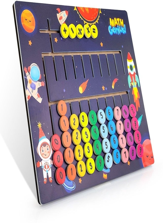 SPEEDFOX Math Genius Educational Math Board for Kids | Early Number Learning & Arithmetic Fun | Interactive Educational Toy for Age 3+, Blue - Image 1
