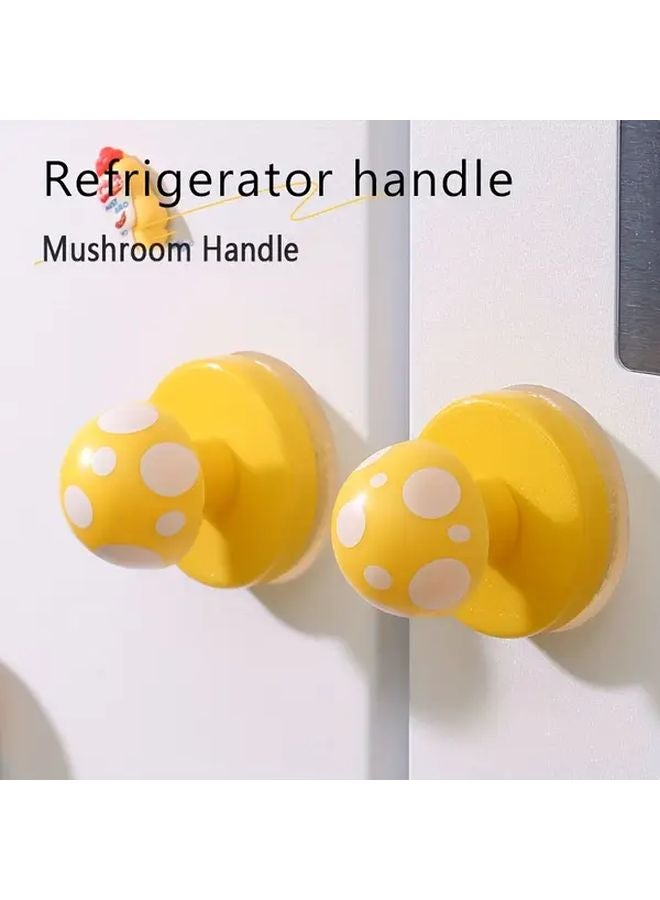 2pcs Pink Mushroom Suction Cup Fridge Hooks No Drill Adhesive Door Holders - Image 3