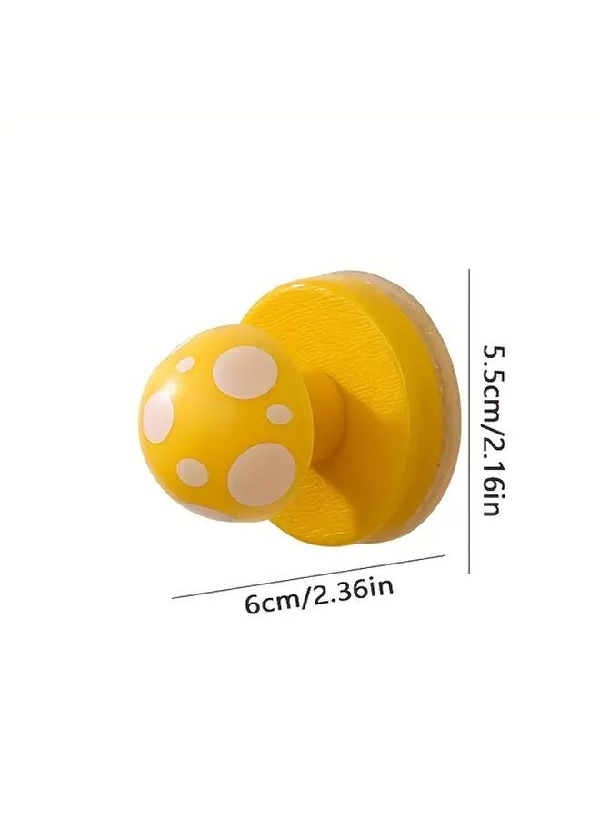 2pcs Pink Mushroom Suction Cup Fridge Hooks No Drill Adhesive Door Holders - Image 4