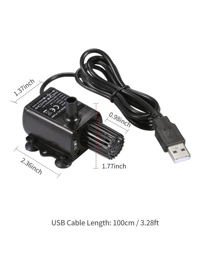 NIBEMINENT Brushless DC Water Pump Black 2.36x1.77x1.37inch - Image 5