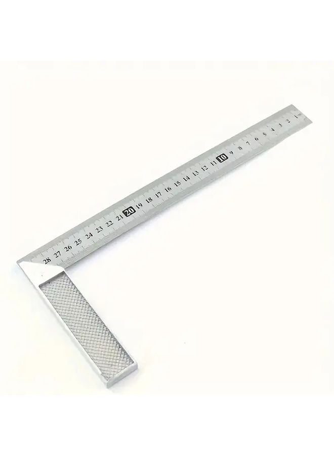 300mm Heavy Duty Stainless Steel Aluminum Alloy Angle Rule Dual Scale Measuring Tool - Image 4