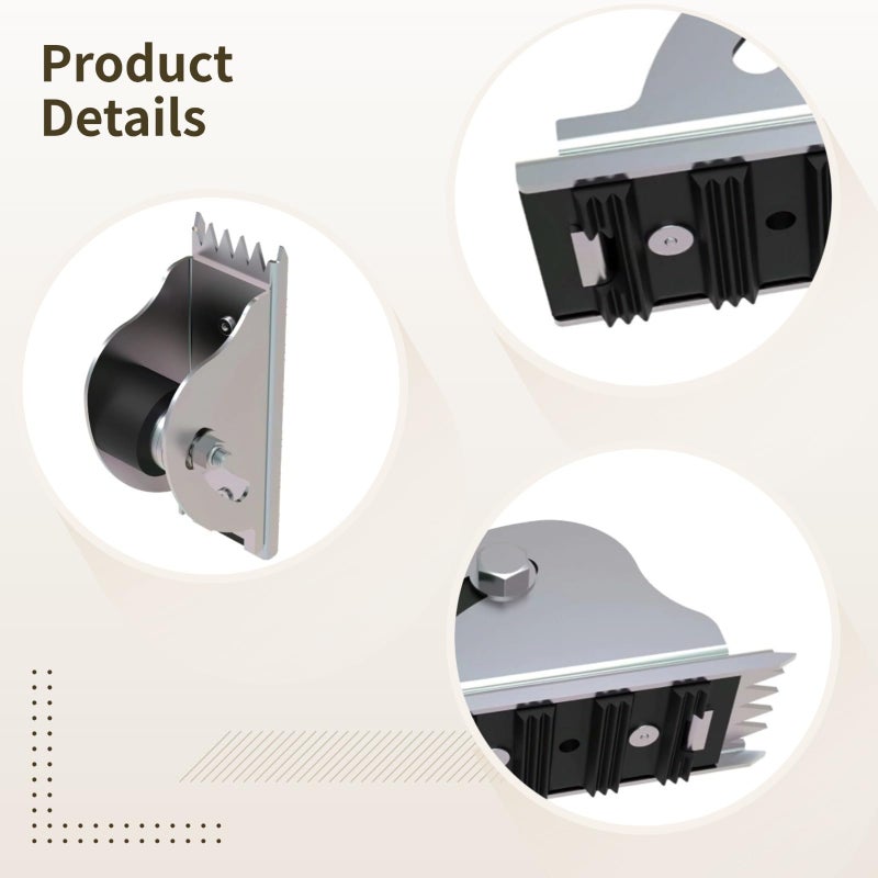 Non Slip Ladder Feet Pads Replacement Shoes with Metal Bracket and Hardware for Lasting Support - Image 3