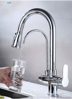 XiuWoo 3 in 1 Kitchen Pull-Out Hot and Cold Faucet Pure Direct Drinking Faucet Wash Basin Sink Faucet  - Image 2