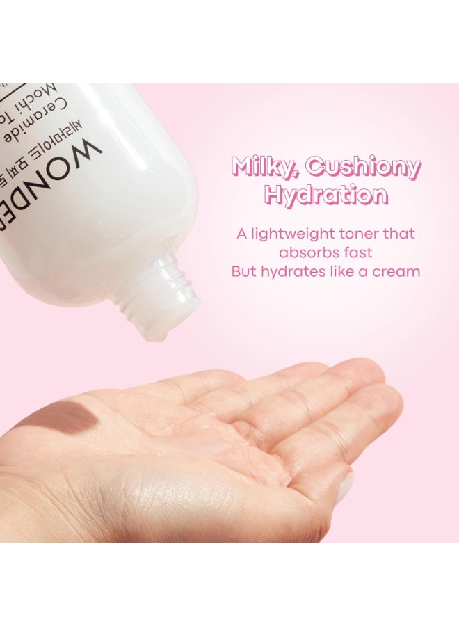 TONYMOLY Wonder Ceramide Mochi Toner 500ml & Water Cream 300ml Hydrating Skincare Set - Image 4