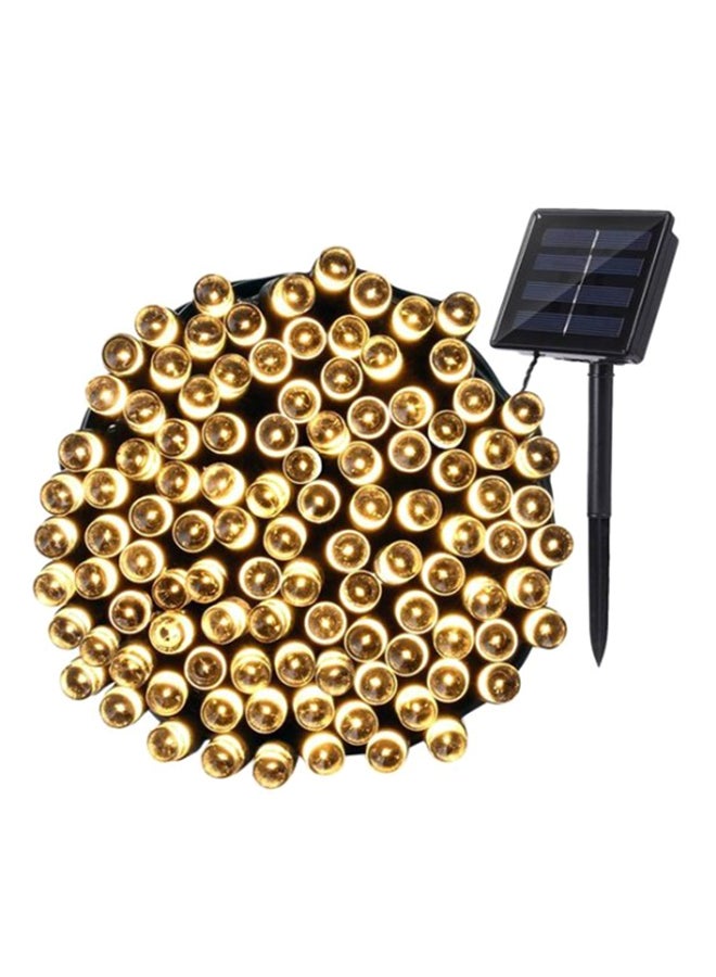 Loquat Solar Powered Round LED String Light Yellow 17meter - Image 1