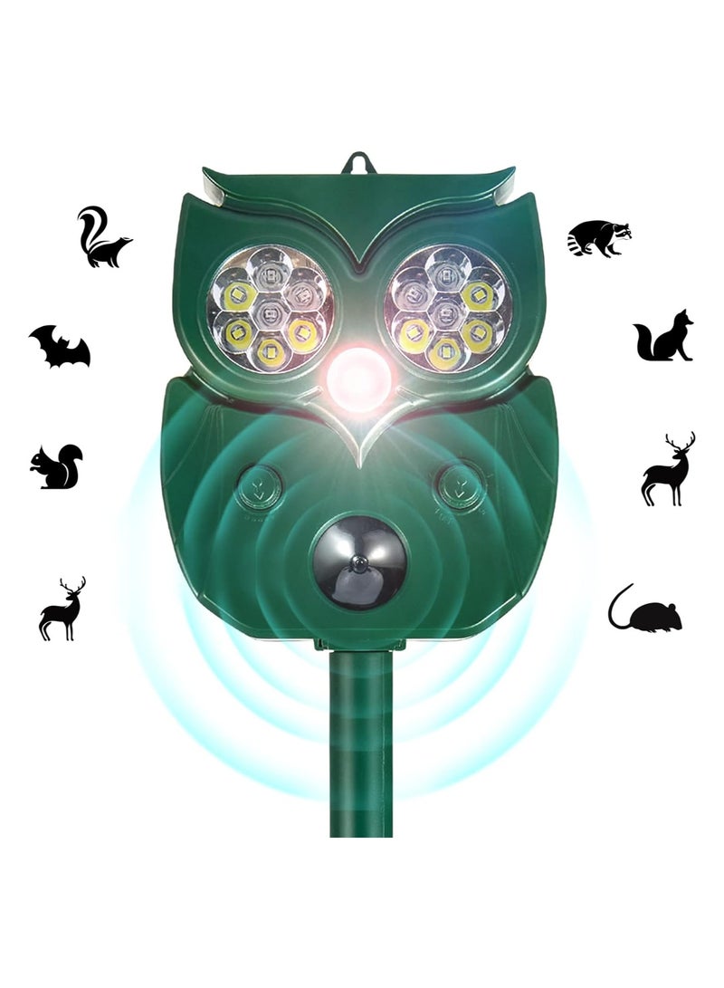 SOLARAE Solar Animal Repeller Defender, Ultrasonic Animal Repeller, Outdoor Animal Deterrent with Motion Sensor and Led Light Alarm, Protect Yards, Lawn Gardens - Image 1