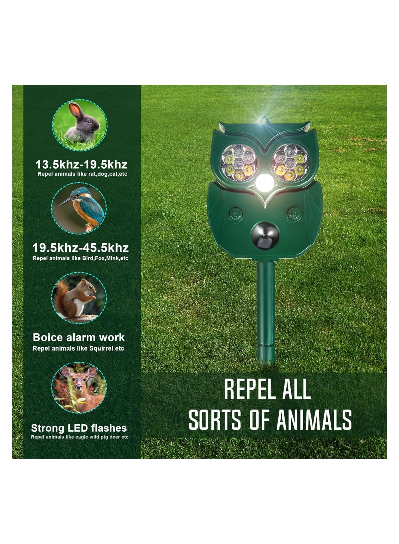 SOLARAE Solar Animal Repeller Defender, Ultrasonic Animal Repeller, Outdoor Animal Deterrent with Motion Sensor and Led Light Alarm, Protect Yards, Lawn Gardens - Image 3