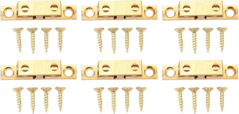 6 حزمة من مسكات أبواب الخزانة ذات الكرتين النحاسية، مزلاج قابل للتعديل في الشد، 60 مم (2.4 بوصة) - Image 1