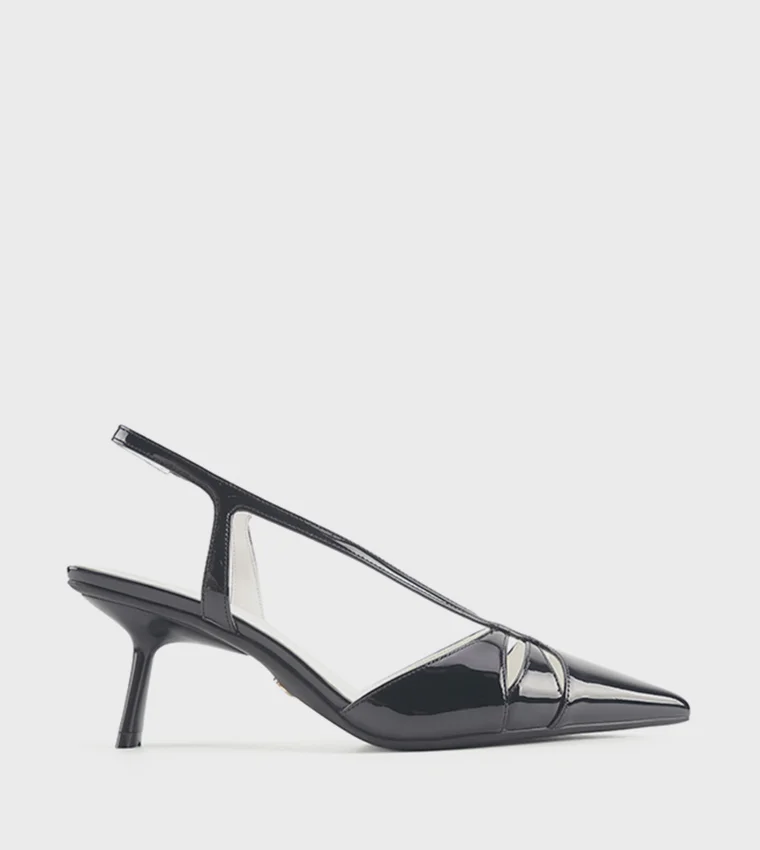 NINE WEST TUNMERA Glossy Slingback Pumps
