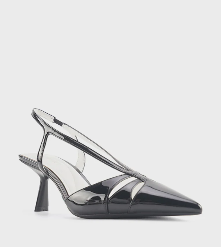 NINE WEST TUNMERA Glossy Slingback Pumps