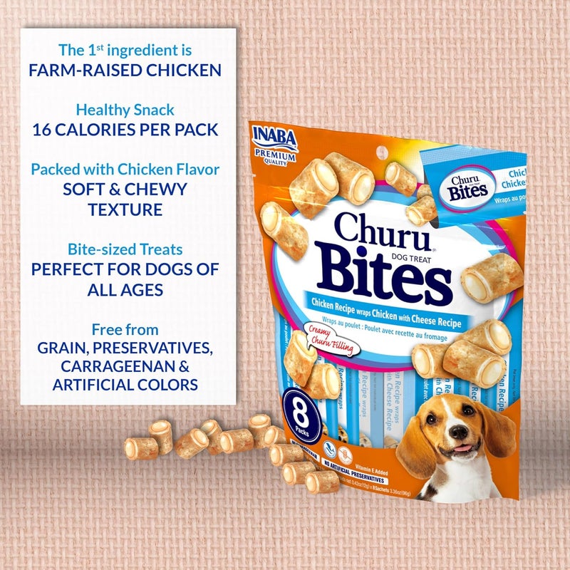 إينابا تشورو بايتس للكلاب، وجبات كلاب طرية ولذيذة مع فيتامين إي، 0.42 أونصة لكل أنبوب، 20 أنبوب، صندوق متنوع بالتونة والسلمون - Image 3