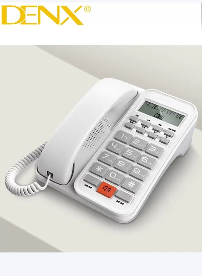 DENX Landline Phone – Model DX3611 | Backlit Display, 16 Ringtones, 3 Alarm Settings, User-Friendly Design with Large Buttons for Easy Operation - Image 4