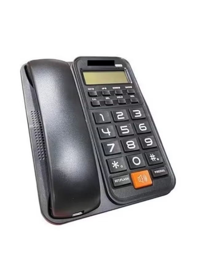 هاتف أرضي سلكي من DENX – موديل DX3611 | شاشة بإضاءة خلفية، 16 نغمة رنين، 3 منبهات، تصميم عملي وأزرار كبيرة لسهولة الاستخدام