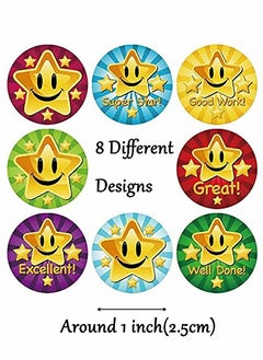 Excefore Reward Stickers for Teachers 6 rolls 3000pcs Star Reward Stickers Roll for Kids Teacher Adults Parents Classroom School Work Study Training Award Gifts，Motivational Stickers  - Image 2