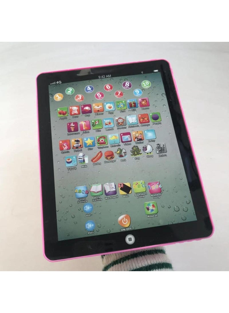 English tablet learning machine Children's mini point reading machine Early education story machine kids toys without battery black pink 1Pcs  - Image 2