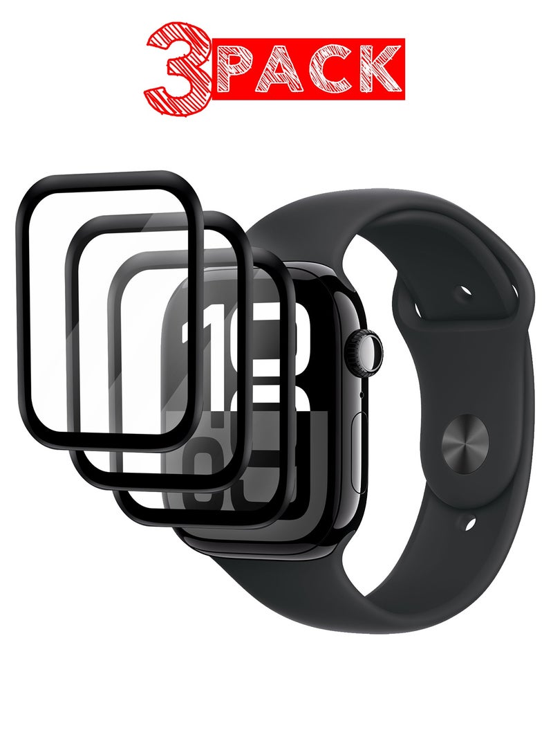 CATANES 3-Pack Tempered Glass Screen Protector for Apple Watch 46mm Series 10 – 9H Anti-Scratch Ultra-Thin Protective Film Cover Clear Color - Image 1