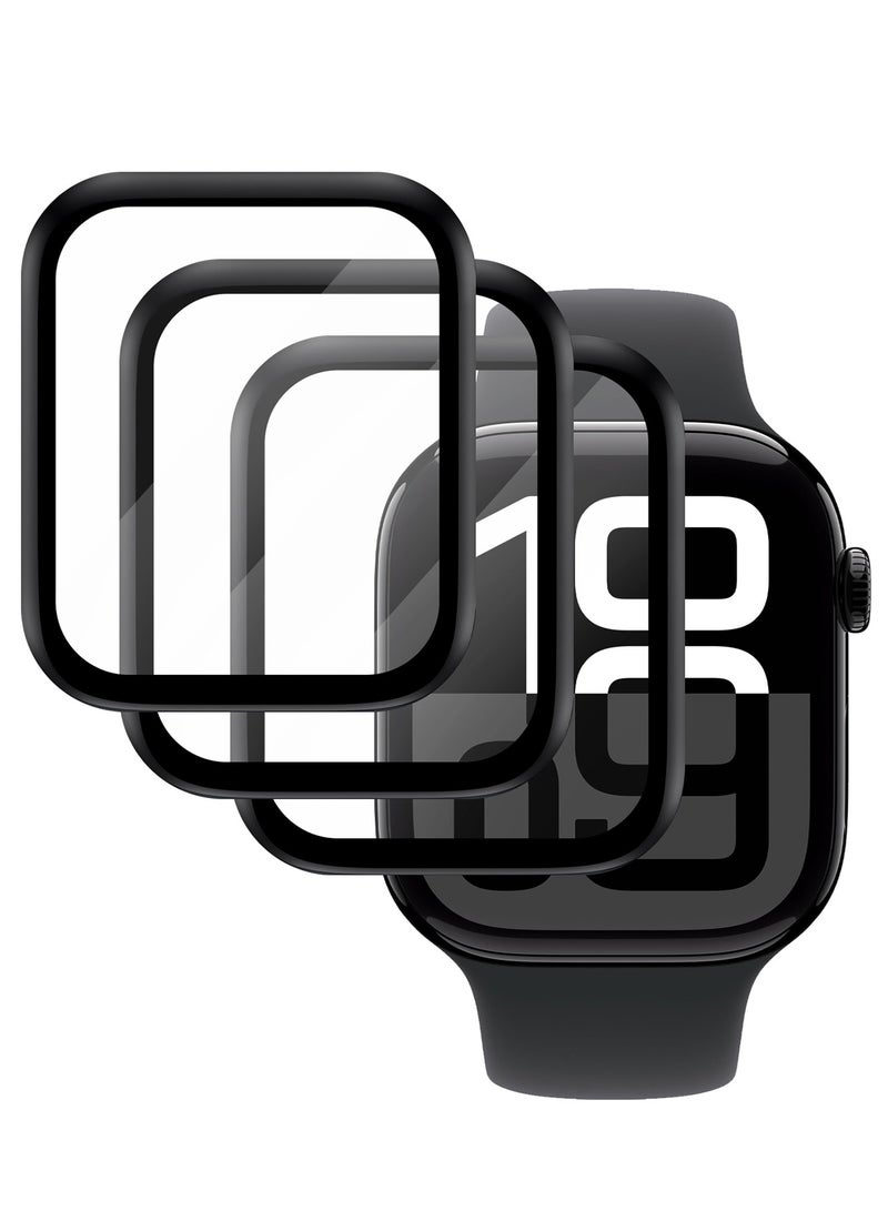 CATANES 3-Pack Tempered Glass Screen Protector for Apple Watch 46mm Series 10 – 9H Anti-Scratch Ultra-Thin Protective Film Cover Clear Color - Image 2