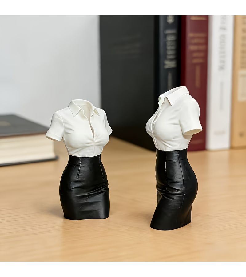 3D Printed Creative Office Ornament Half Body Ol Statue 1pc Desktop Art Decoration - Image 4