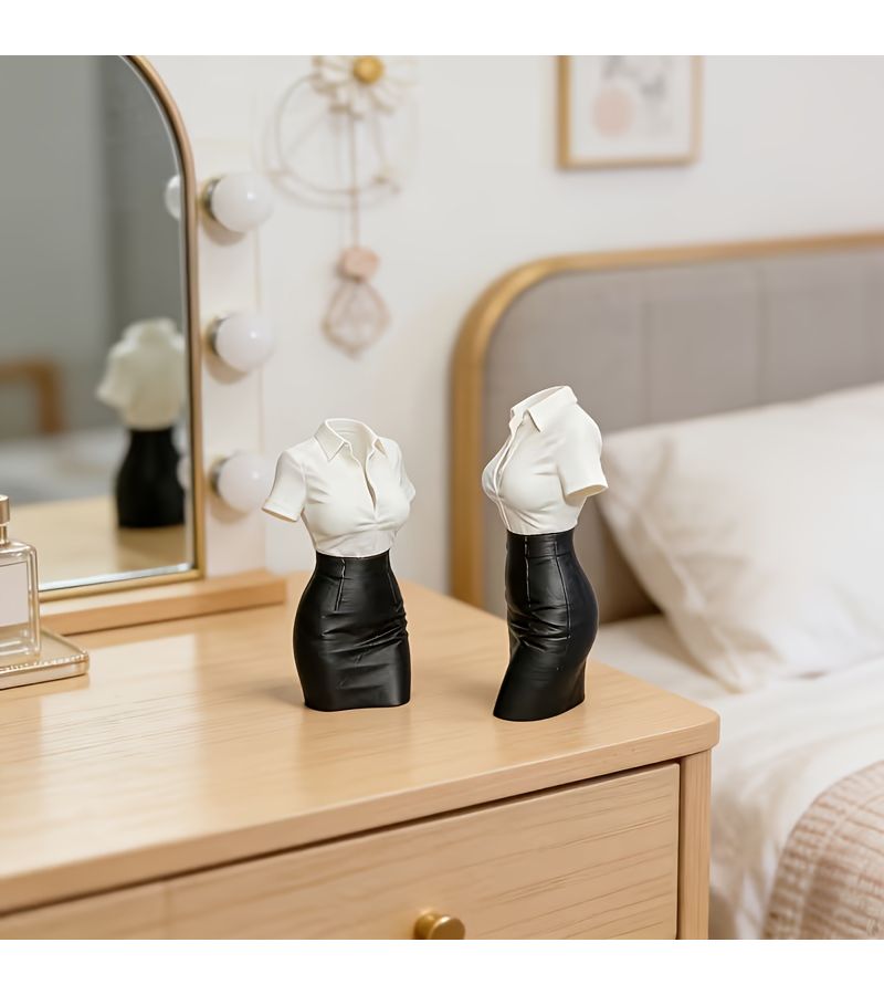 3D Printed Creative Office Ornament Half Body Ol Statue 1pc Desktop Art Decoration - Image 1
