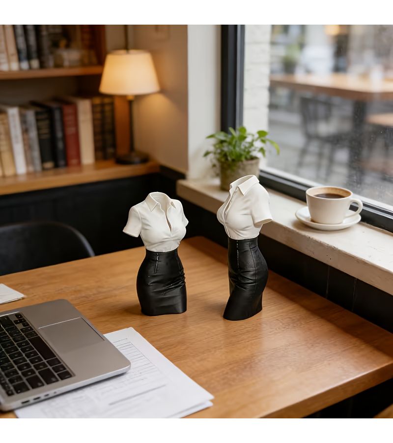 3D Printed Creative Office Ornament Half Body Ol Statue 1pc Desktop Art Decoration - Image 2