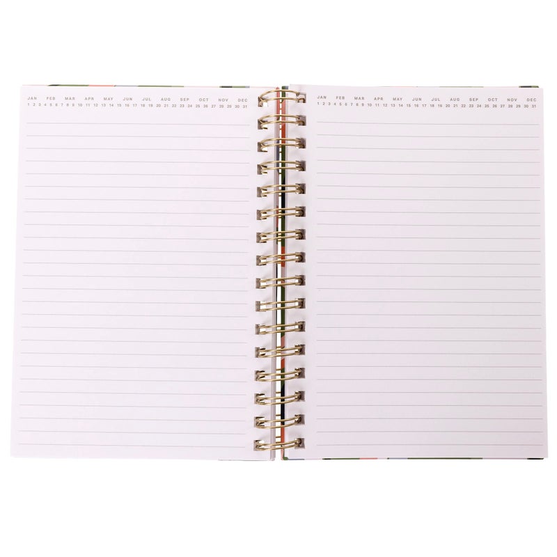 Graphique Hardbound Spiral Journal | Groovy Notes Design | Premium Paper | Notebook | Diary | Lists | Record Month and Date | Great Gift | 160 Ruled Pages | 6.25â€ x 8.25â€ - Image 2