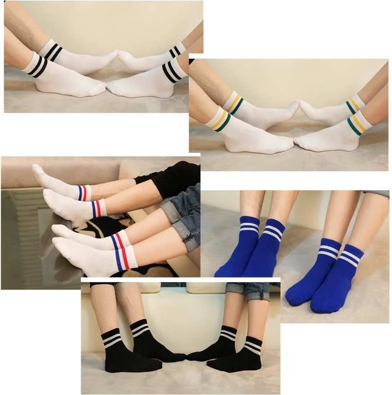 Bgk Unisex College Circle Patterned Socks 6 Pieces