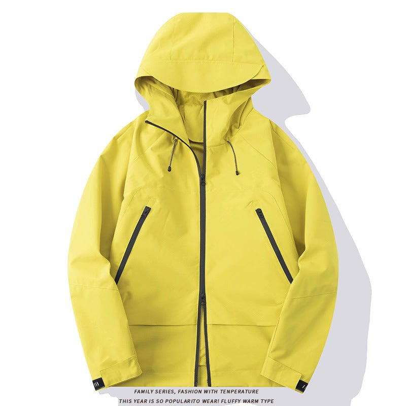 2024 New Spring and Autumn Thin Jacket Mens and Womens Sports Charge Jacket Breathable Waterproof Windbreaker Jacket fluorescent green  - Image 1