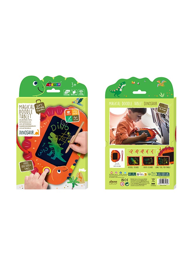 AVENIR LCD Artidoodle Board Dinosaur – Kids Drawing Tablet with Stylus | Erasable Doodle Pad, Eye Protection Screen, Travel-Friendly Writing Board for Boys & Girls - Image 1