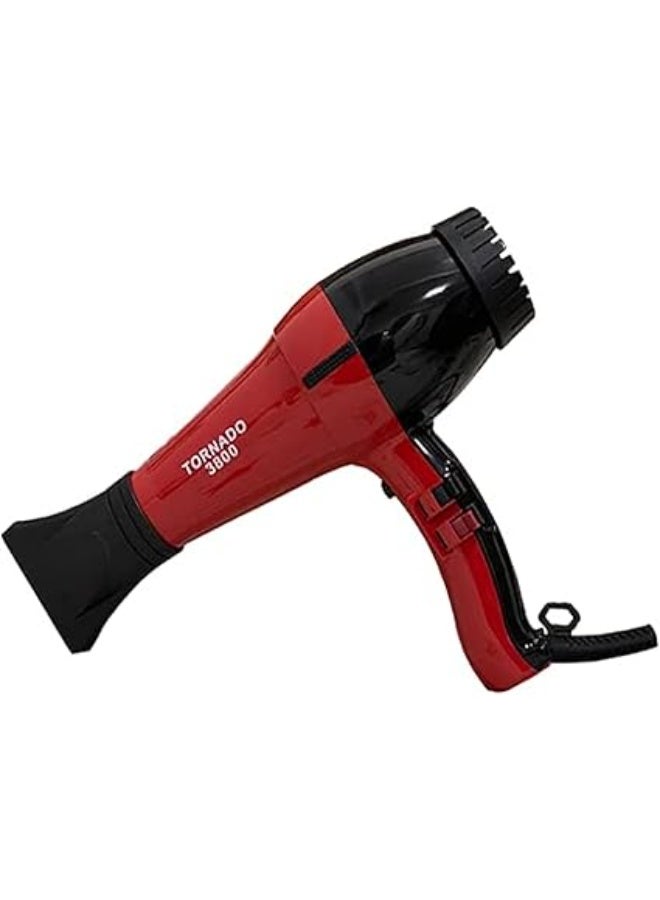 Hair Dryer 3800 Red & White – Fast Drying with Modern Design - Image 3