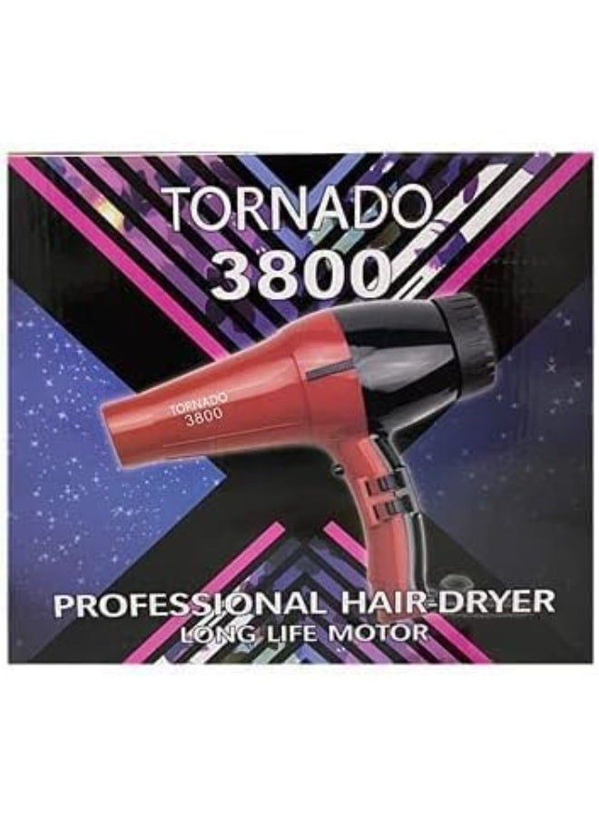 Hair Dryer 3800 Red & White – Fast Drying with Modern Design - Image 2