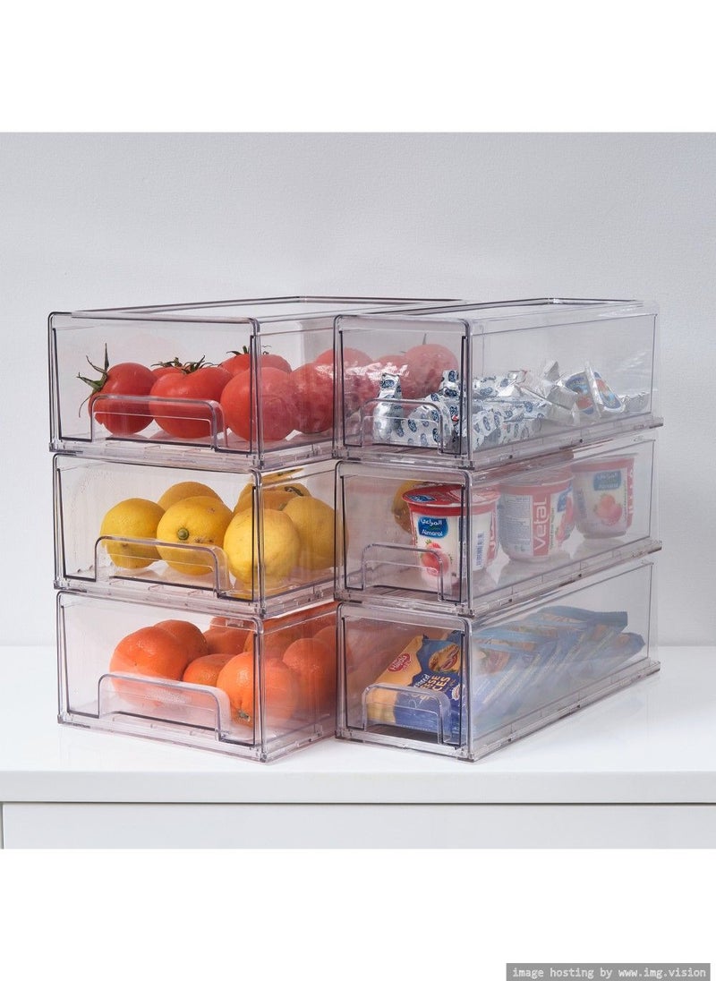 Homesmiths Homesmiths Stackable Storage Drawer Clear 33.7 x 12 x 11 cm  - Image 5