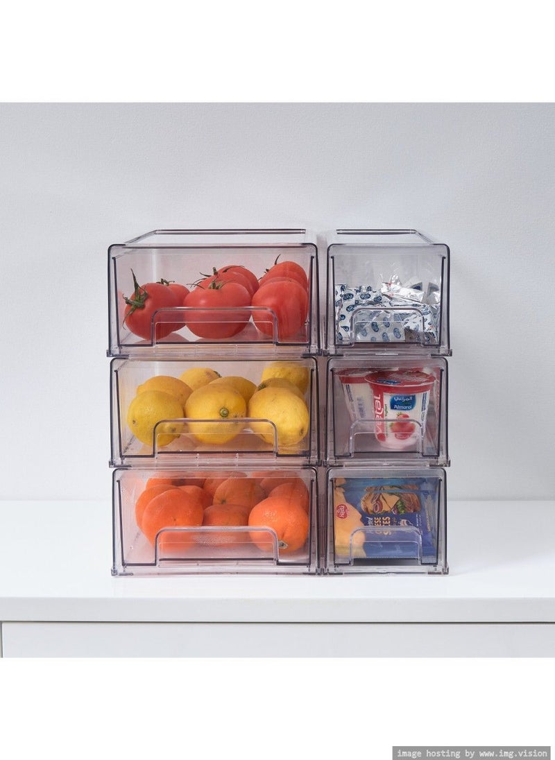 Homesmiths Homesmiths Stackable Storage Drawer Clear 33.7 x 12 x 11 cm  - Image 4