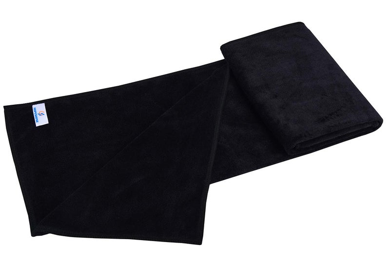 HOPESHINE Microfiber Exercise Fitness Home Gyms Towels for Men & Women Absorbent Sweat Yoga Towels Sports Towels Soft Fast Drying 3 Pack (Black 3-Pack, 16inch X 32inch) - Image 2