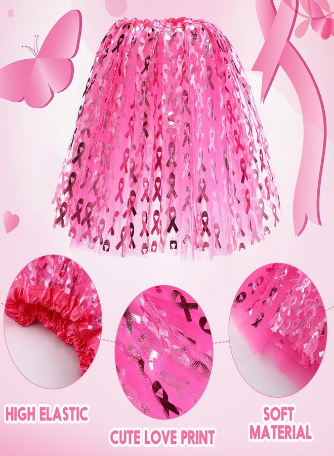 Skicuff مجموعة Skicuff من 12 قطعة من تنانير التوتو للتوعية بسرطان الثدي للنساء، دبابيس بروش على شكل شريط وردي، هدية مثالية للناجيات والمتطوعات والمشاركات في الفعاليات الخيرية والمناسبات العامة. - Image 4