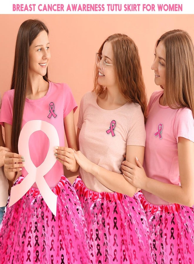 Skicuff مجموعة Skicuff من 12 قطعة من تنانير التوتو للتوعية بسرطان الثدي للنساء، دبابيس بروش على شكل شريط وردي، هدية مثالية للناجيات والمتطوعات والمشاركات في الفعاليات الخيرية والمناسبات العامة. - Image 5