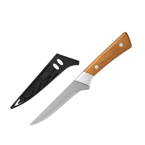 Machado Precision Peeling Knife with Sheath – Sharp Paring Knife with Stainless Steel Blade & Wooden Handle – Ideal for Fruits, Vegetables & Detailing Work - Image 1