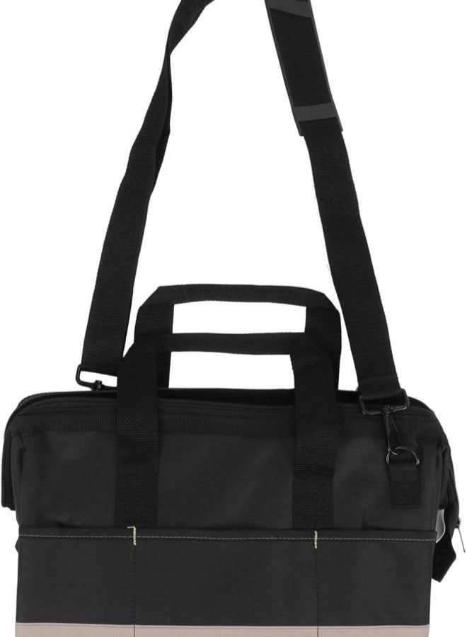 klarako Garden Tote Storage Bag with 22 Pockets Garden Tool Organizer for Indoor and Outdoor Gardening Black + Khaki  - Image 1