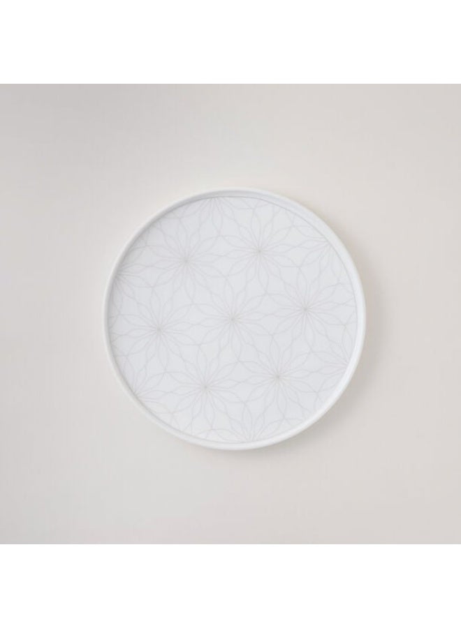 La Mesa طقم عشاء من البورسلين الأبيض 18 قطعة مع زخرفة ذهبية - Image 3