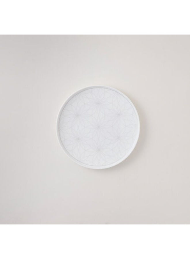 La Mesa طقم عشاء من البورسلين الأبيض 18 قطعة مع زخرفة ذهبية - Image 4