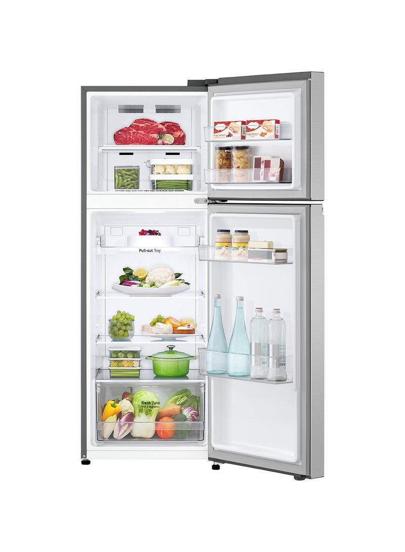 LG 263/243 L Gross and Net capacity Refrigerator with New Design and Pull out  Tray-GR-B355PLMB-Platinum Silver GR-B355PLMB Silver - Image 2